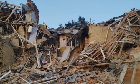 Consequences of Russian bomb attack on the village of Myropillia in Sumy Oblast on February 6, 2025